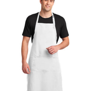 Unisex Easy Care Extra Long Bib Apron with Stain Release